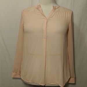 Olive & Oak Pink Chiffon Blouse
